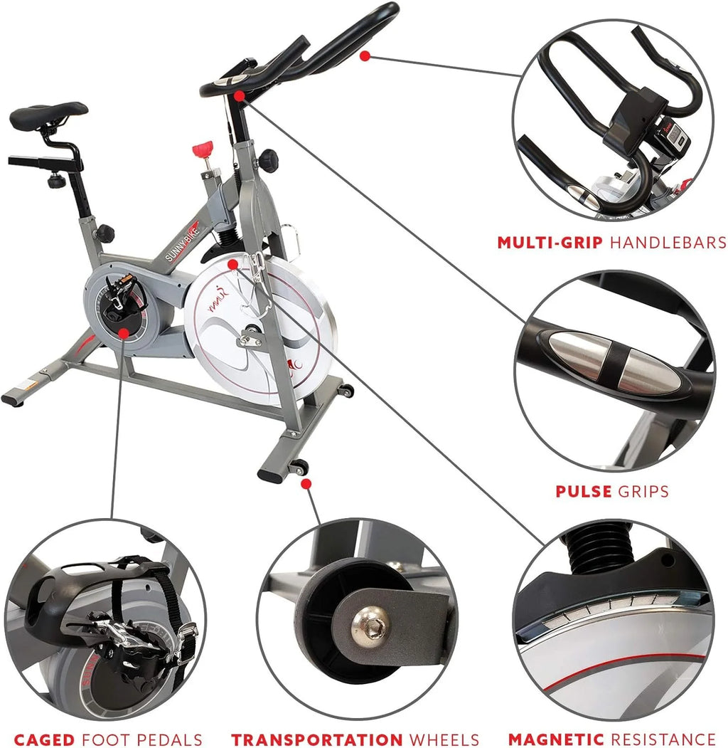 Sunny Health & Fitness Synergy Pro Magnetic Indoor Cycling Bikes.