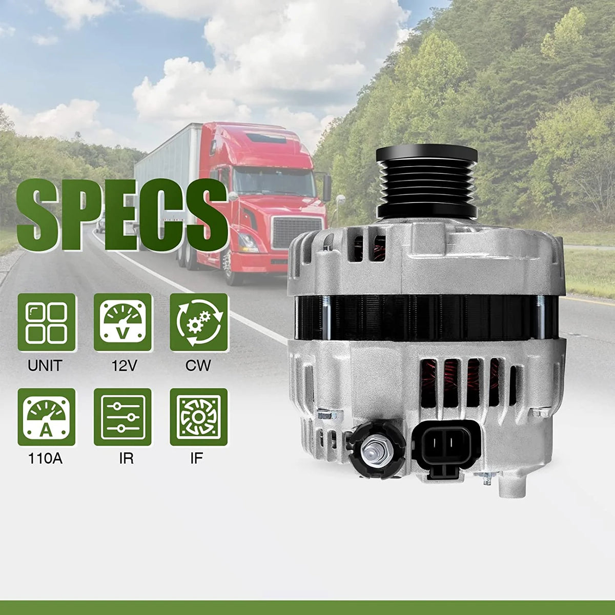 Scitoo OE Replacement Vehicle Alternators 10.63 x 8.66 x 7.87 Inches