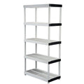 5-Tier Easy Assembly Multi-purpose Plastic Garage Storage Shelving Unit in Gray (36 in. W x 72 in. H x 18 in. D)