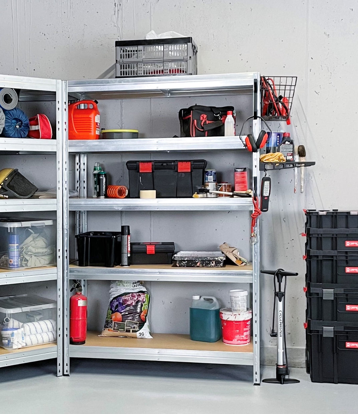 Ar Shelving 5- Tier Galvanized Steel Heavy Duty Garage Storage Shelving Unit with HDF Rack (39.2 in. W x 71 in. H x 20 in. D)