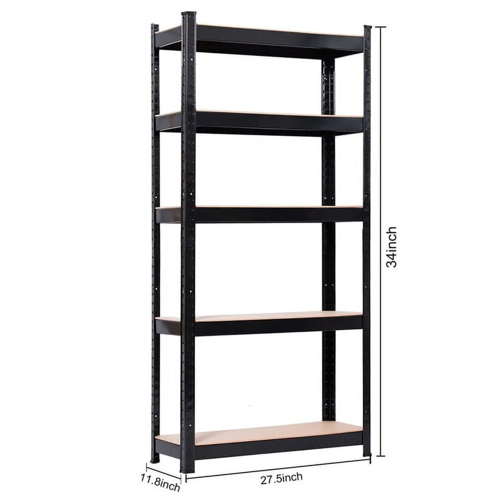 Étagère en acier à 5 niveaux Muscle Rack, 30 po L x 60 po H x 12 po P, noir