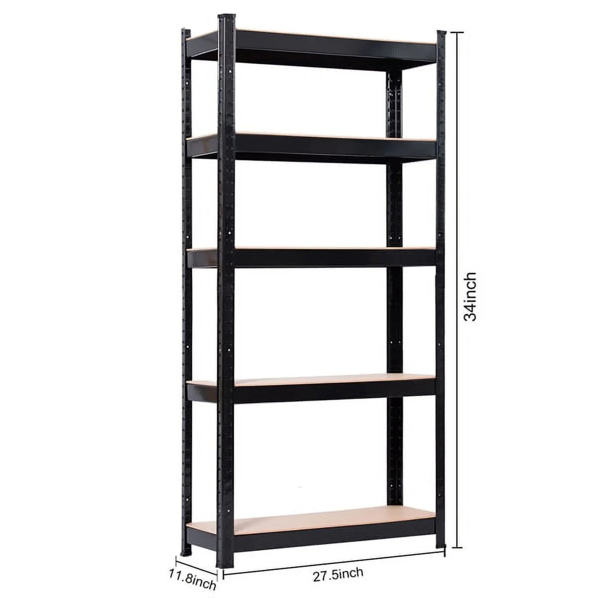 Étagère en acier à 5 niveaux Muscle Rack, 30 po L x 60 po H x 12 po P, noir